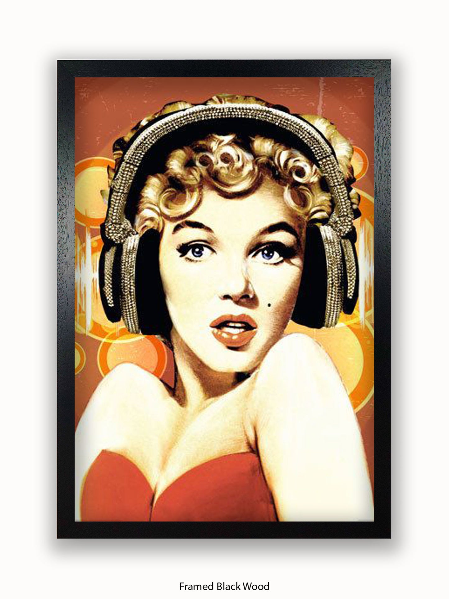 Marilyn  Monroe  Headphones Poster