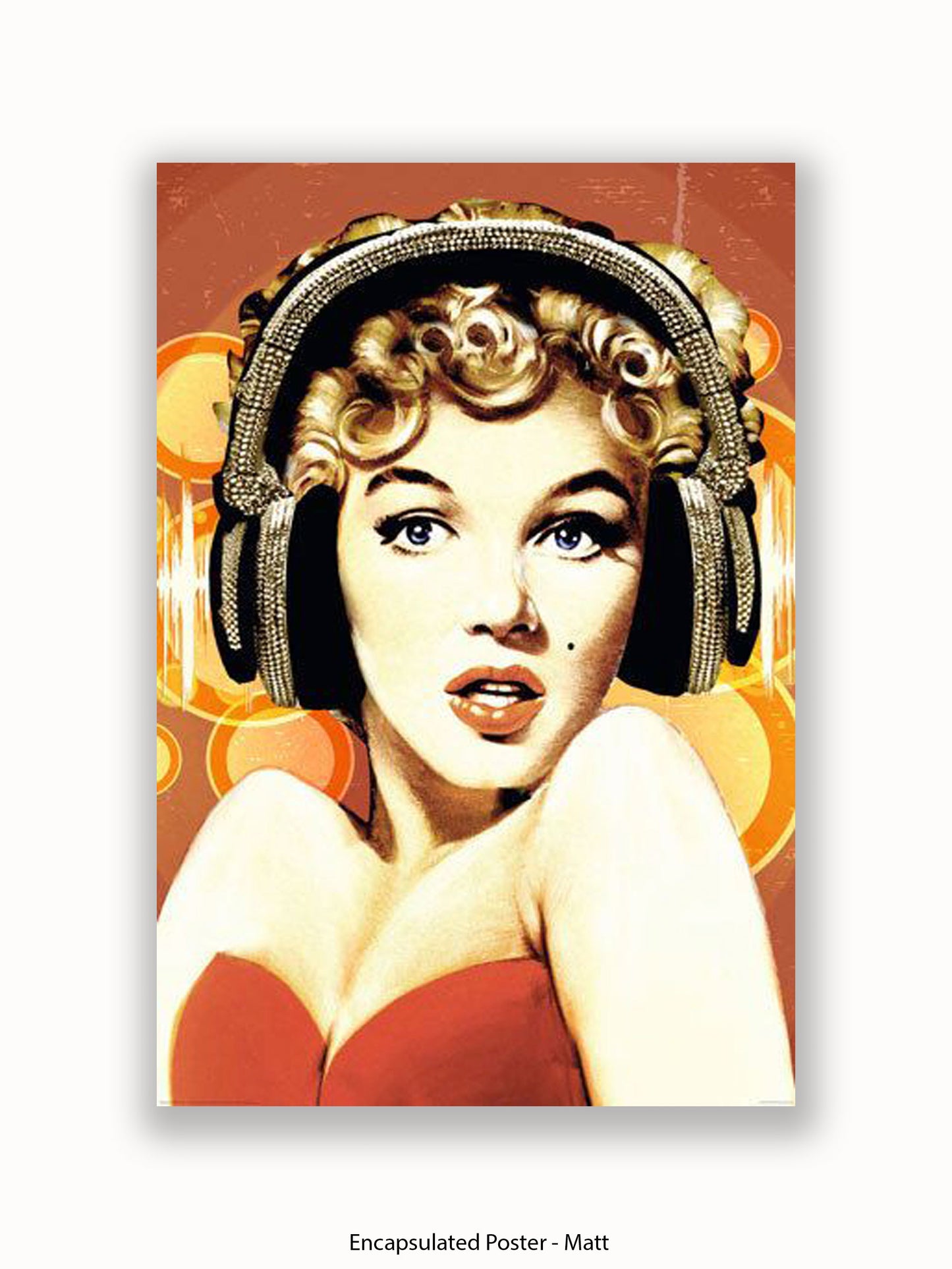 Marilyn  Monroe  Headphones Poster