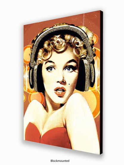 Marilyn  Monroe  Headphones Poster