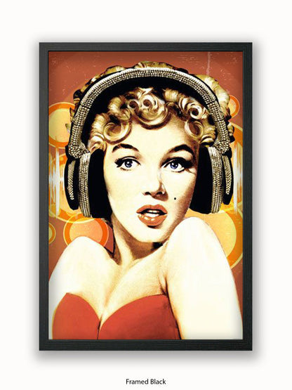 Marilyn  Monroe  Headphones Poster