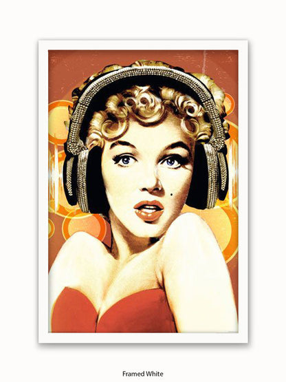 Marilyn  Monroe  Headphones Poster