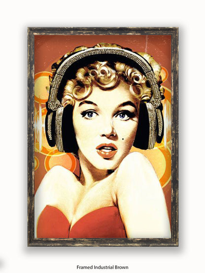 Marilyn  Monroe  Headphones Poster