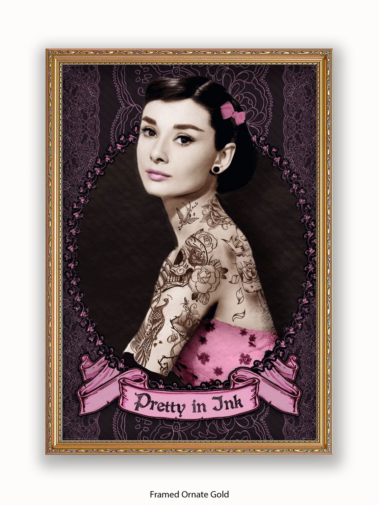 Audrey Hepburn Pretty In Ink Poster