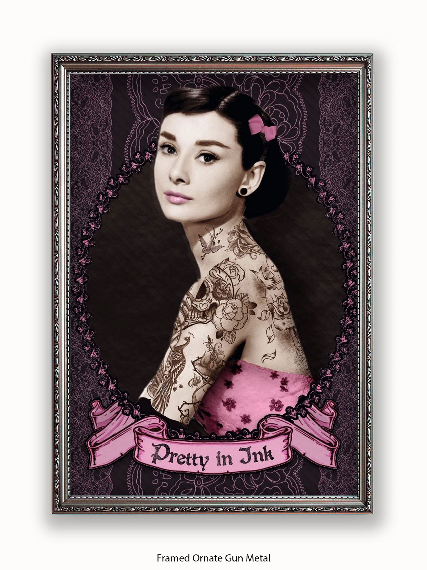 Audrey Hepburn Pretty In Ink Poster