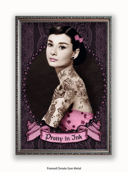Audrey Hepburn Pretty In Ink Poster