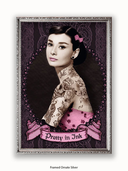 Audrey Hepburn Pretty In Ink Poster