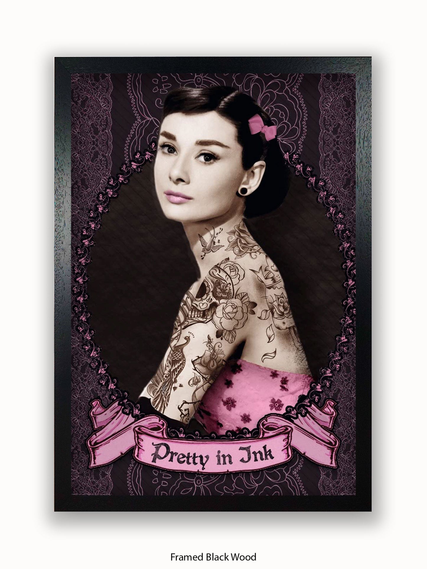 Audrey Hepburn Pretty In Ink Poster