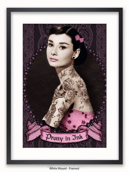 Audrey Hepburn Pretty In Ink Poster