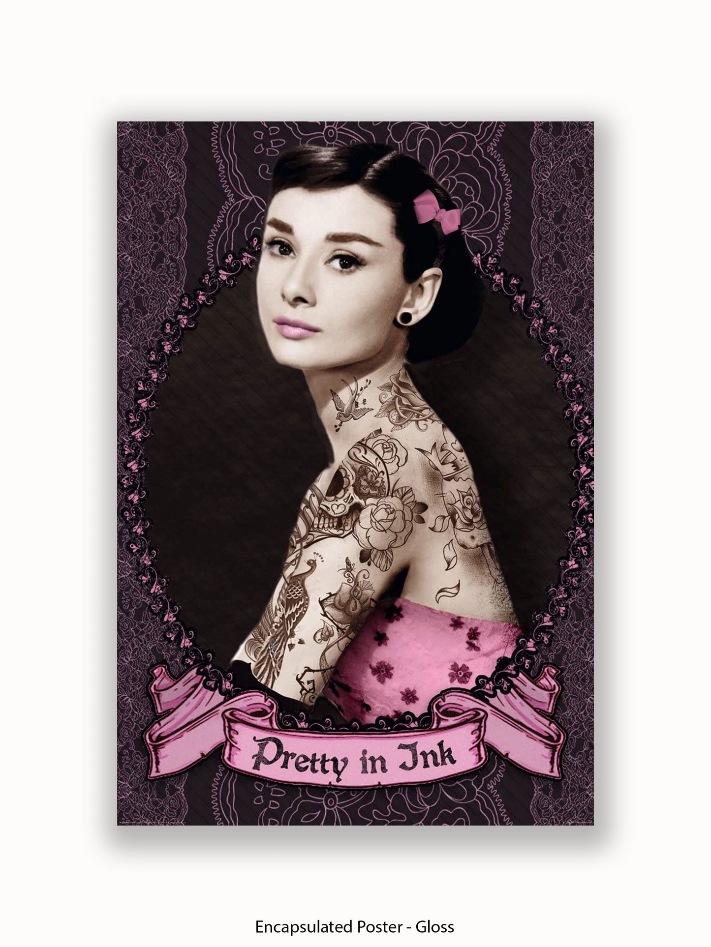 Audrey Hepburn Pretty In Ink Poster