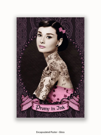 Audrey Hepburn Pretty In Ink Poster