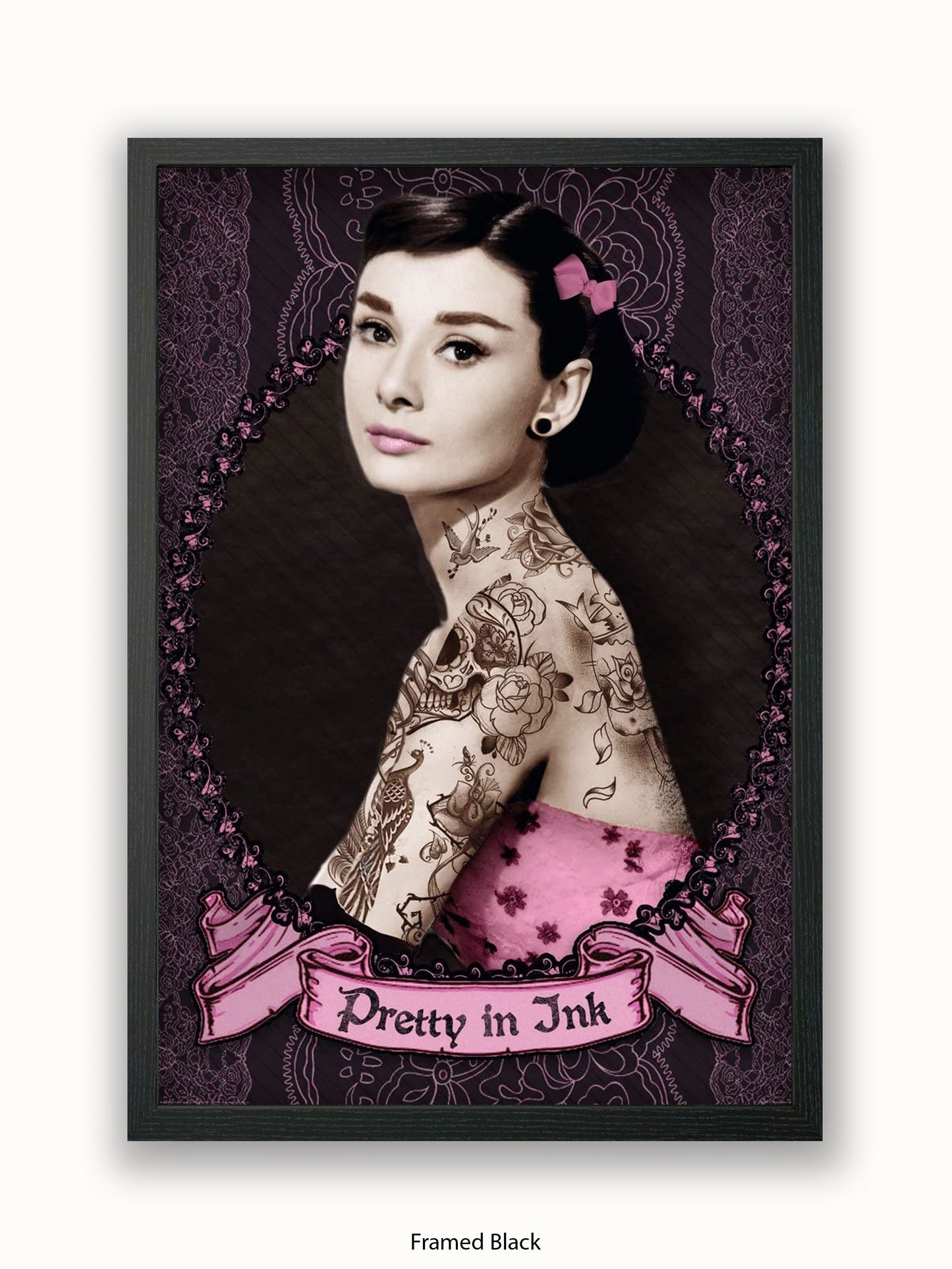 Audrey Hepburn Pretty In Ink Poster