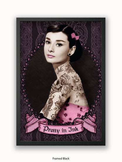 Audrey Hepburn Pretty In Ink Poster