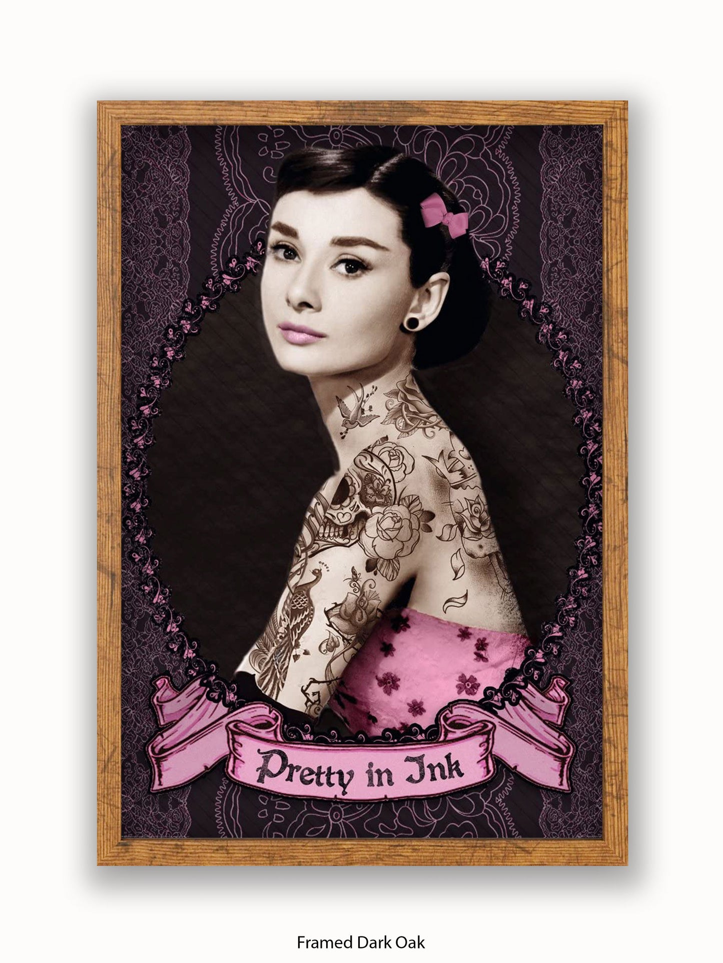 Audrey Hepburn Pretty In Ink Poster