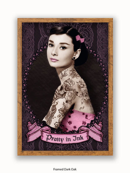 Audrey Hepburn Pretty In Ink Poster