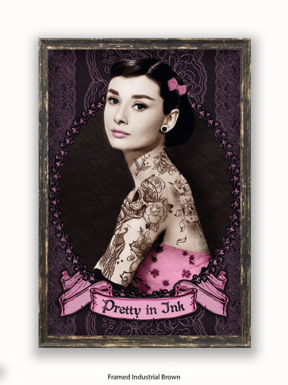 Audrey Hepburn Pretty In Ink Poster