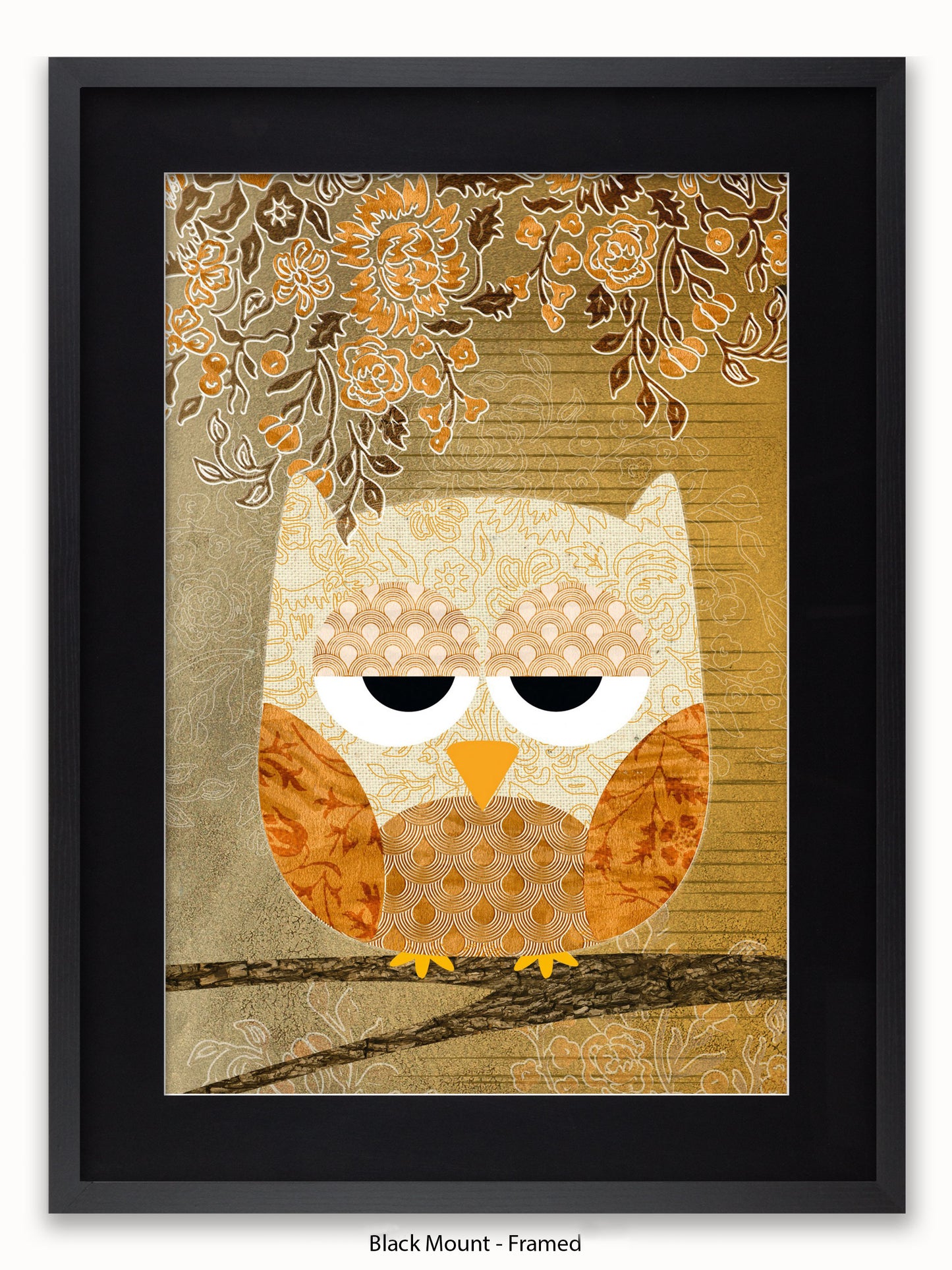 Owl Antique Poster