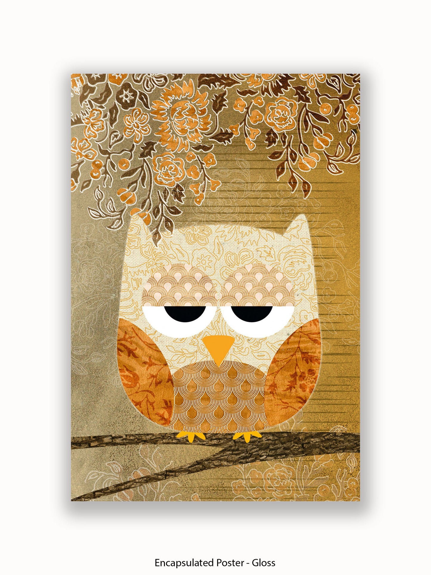 Owl Antique Poster