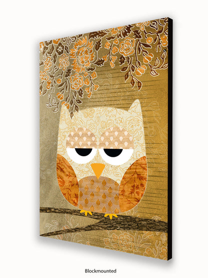 Owl Antique Poster