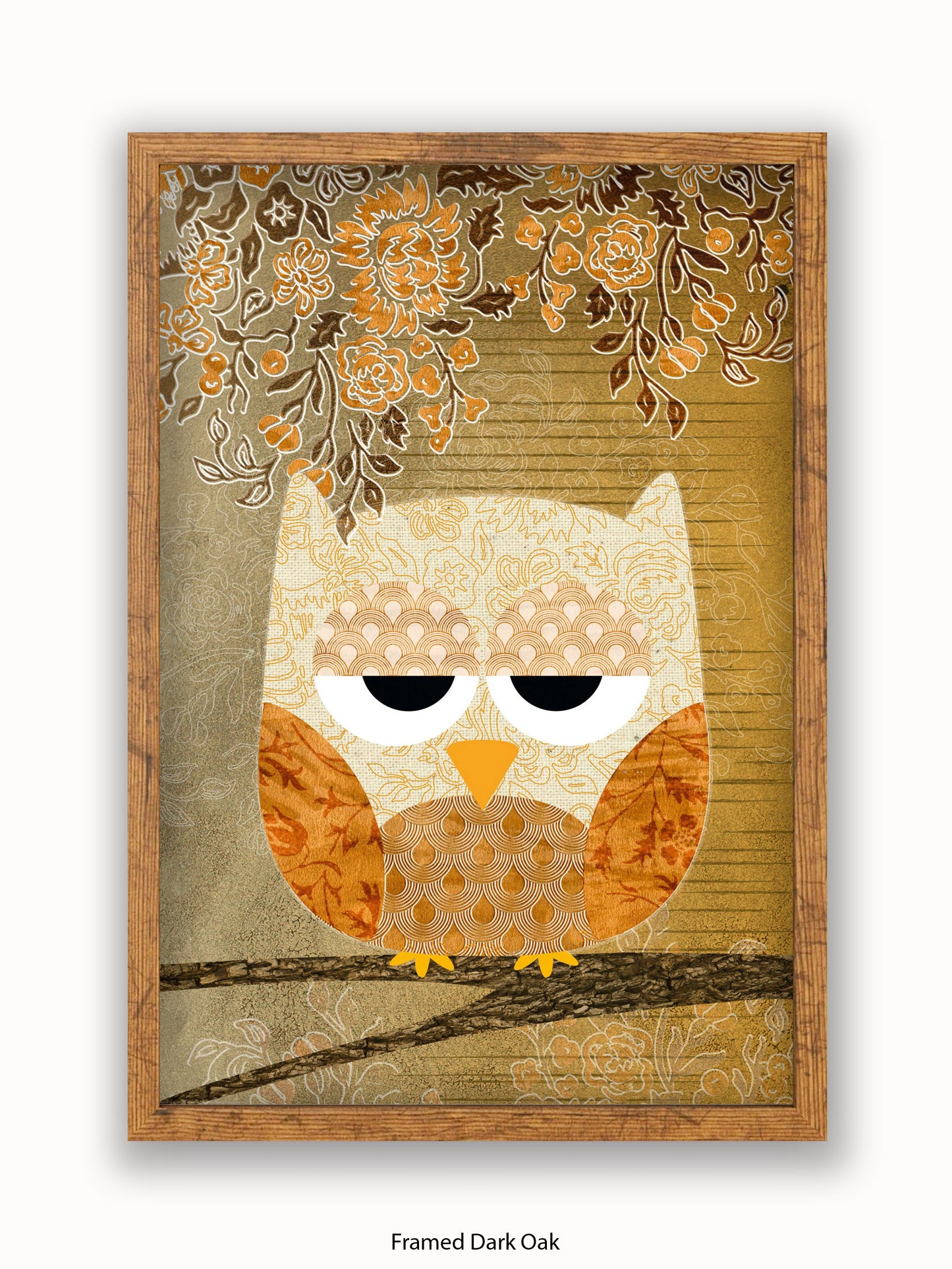 Owl Antique Poster