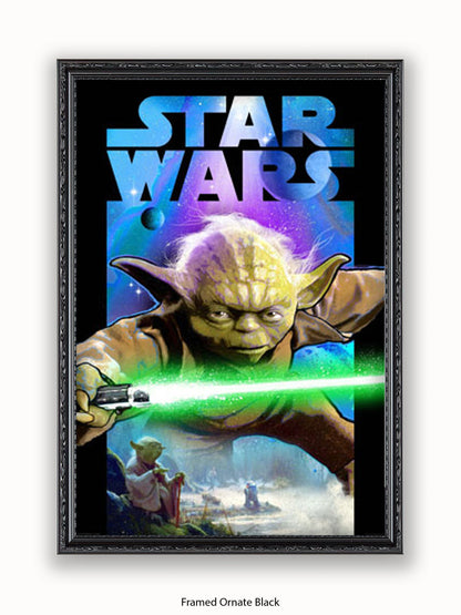 Star Wars Yoda Lightsabre Poster