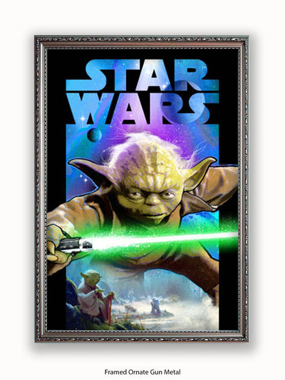 Star Wars Yoda Lightsabre Poster