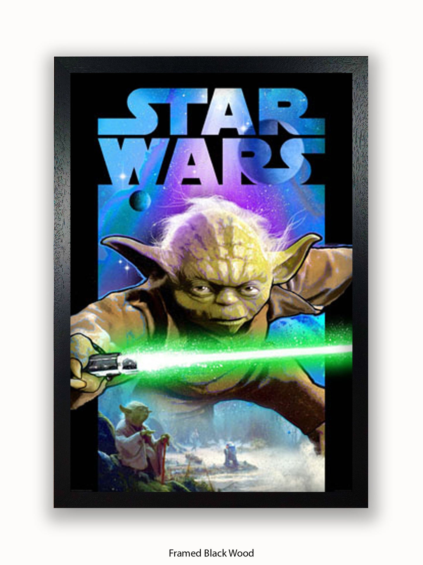 Star Wars Yoda Lightsabre Poster