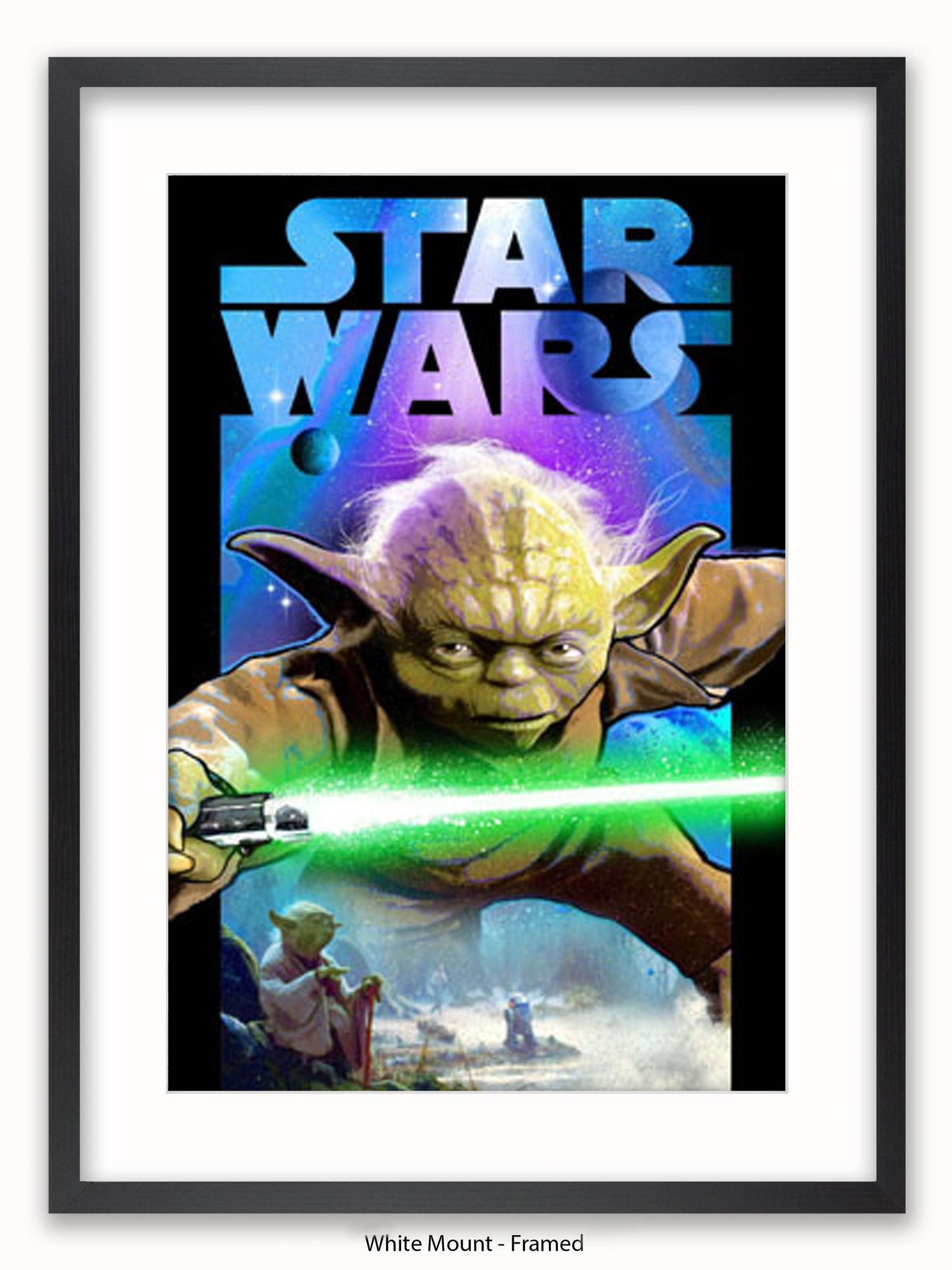 Star Wars Yoda Lightsabre Poster