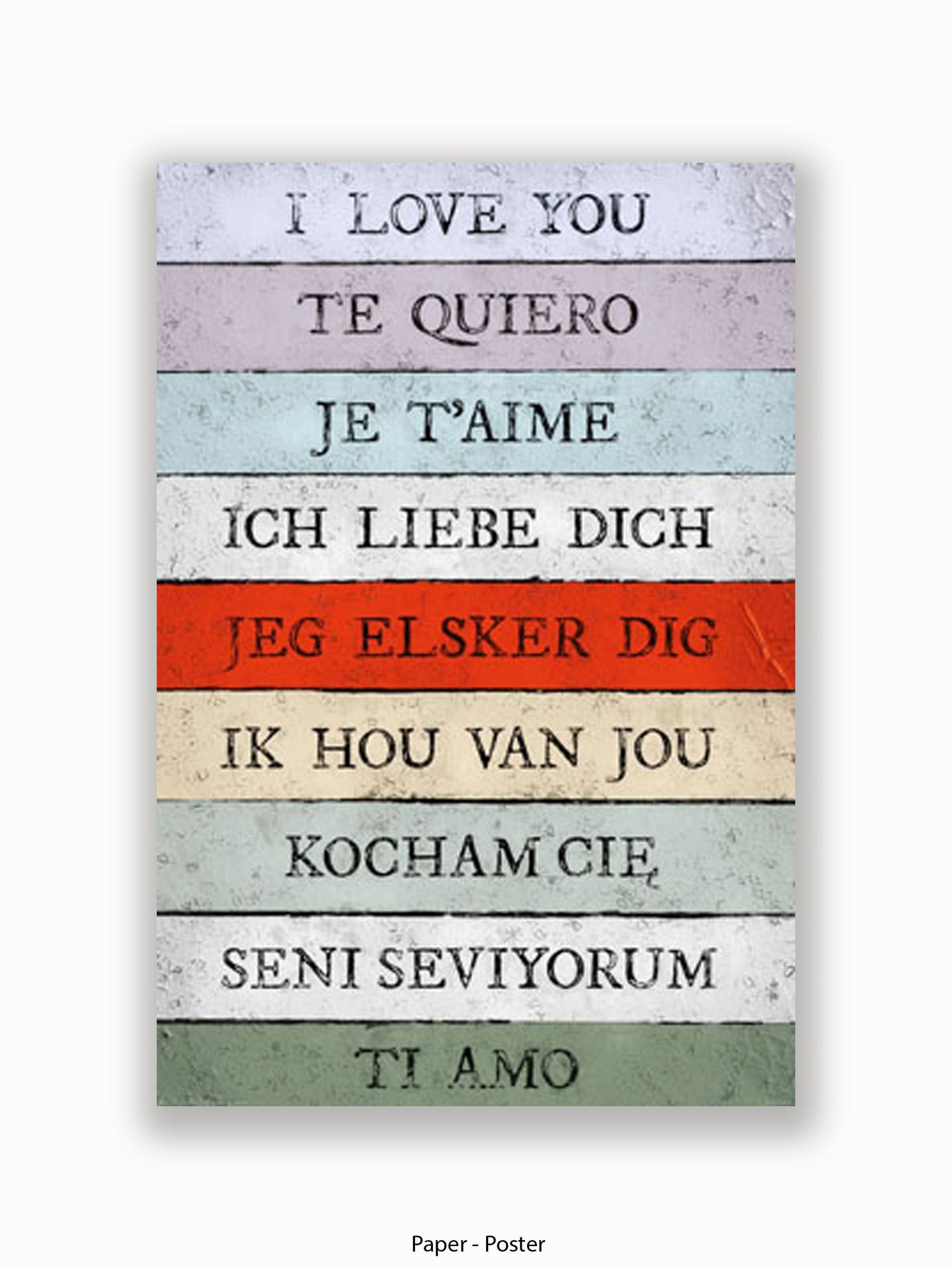 I Love You Languages Poster