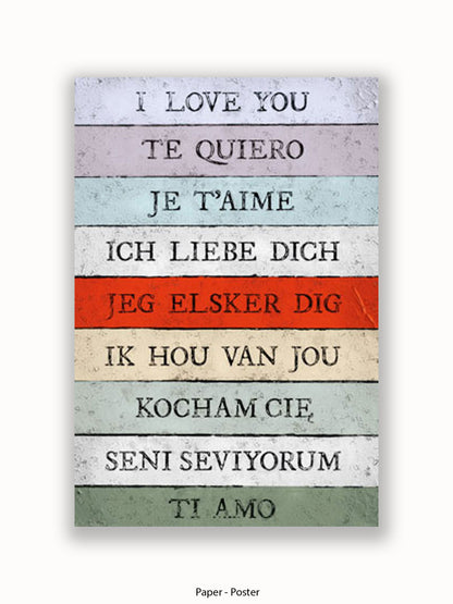 I Love You Languages Poster