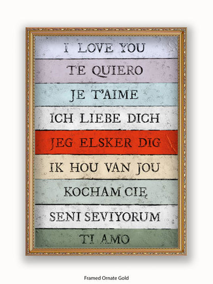 I Love You Languages Poster
