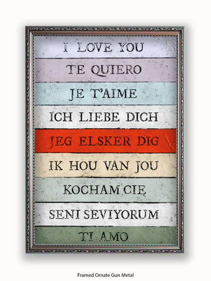 I Love You Languages Poster