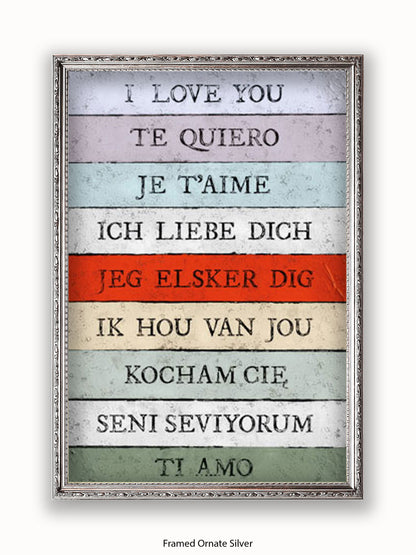 I Love You Languages Poster
