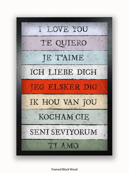 I Love You Languages Poster