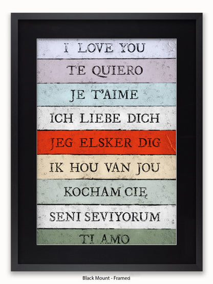 I Love You Languages Poster