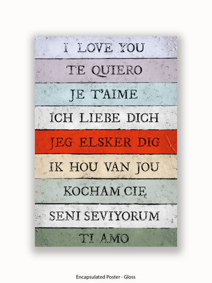 I Love You Languages Poster