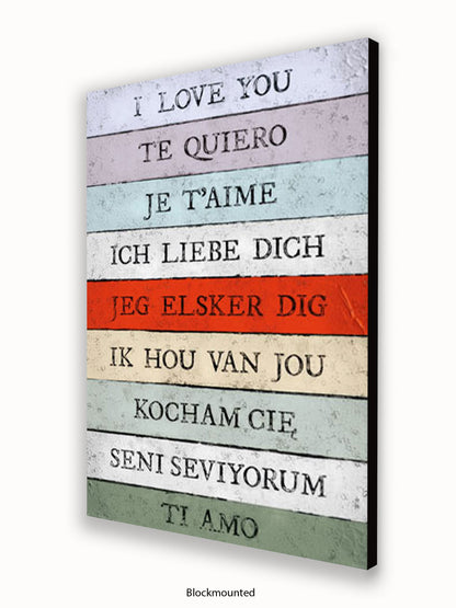 I Love You Languages Poster