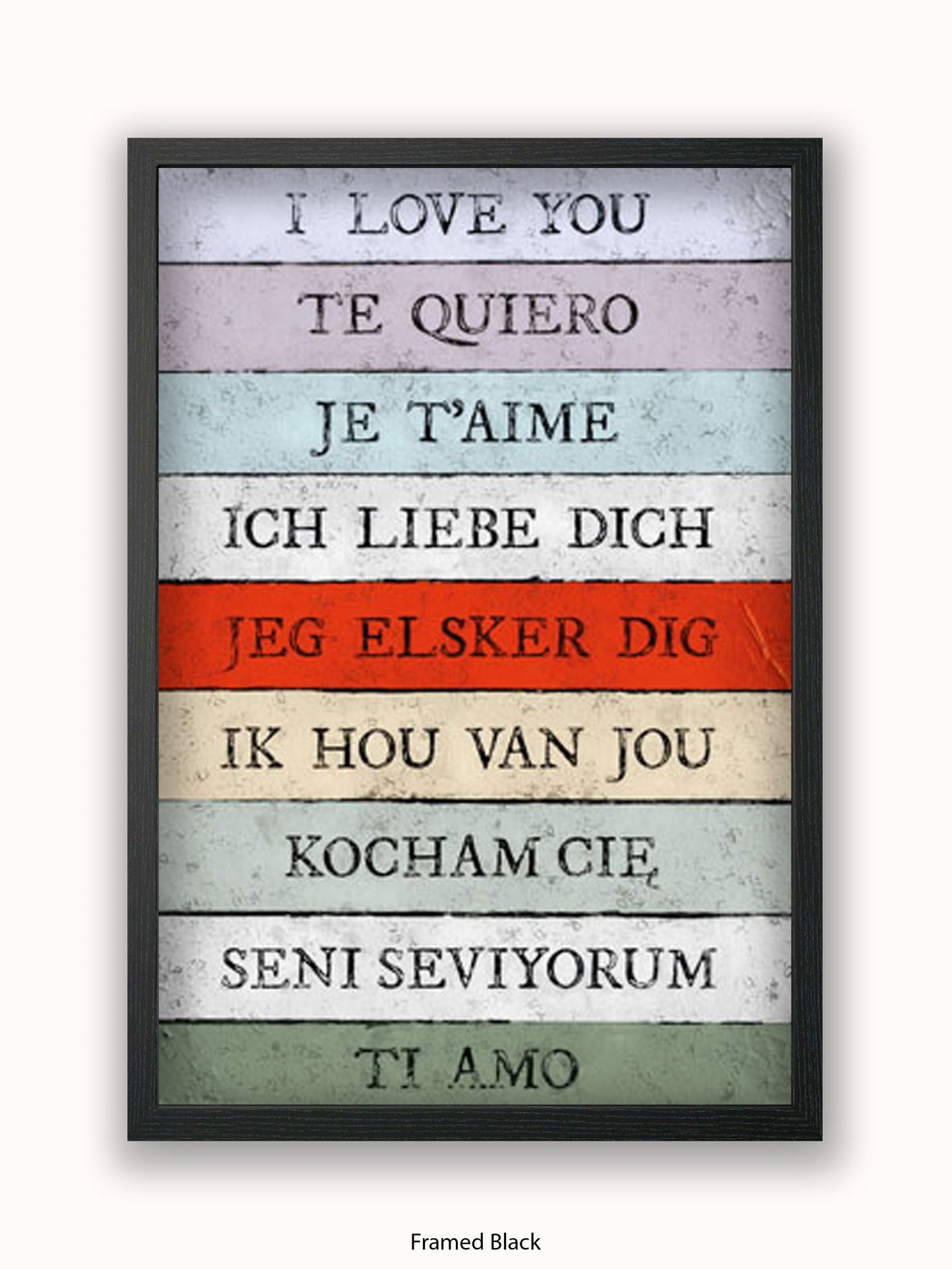 I Love You Languages Poster