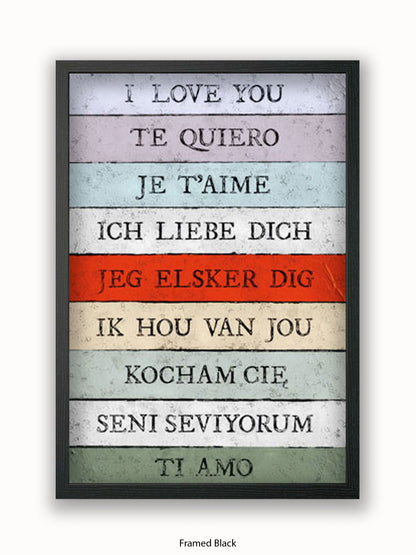 I Love You Languages Poster