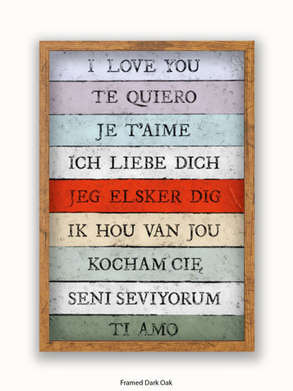 I Love You Languages Poster