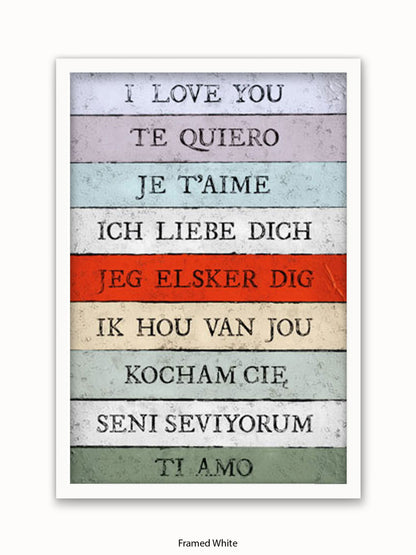 I Love You Languages Poster