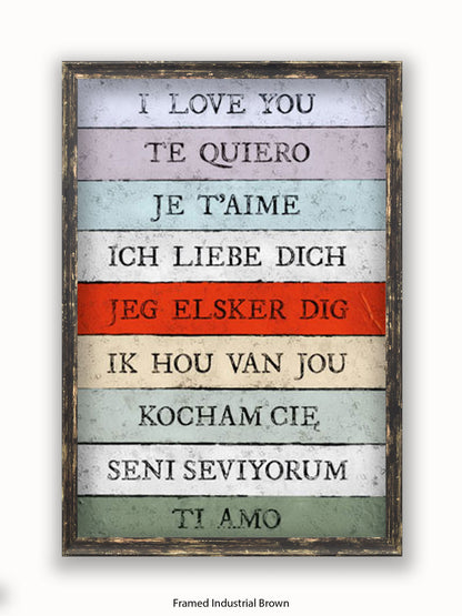 I Love You Languages Poster