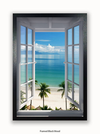 Beach Window Poster