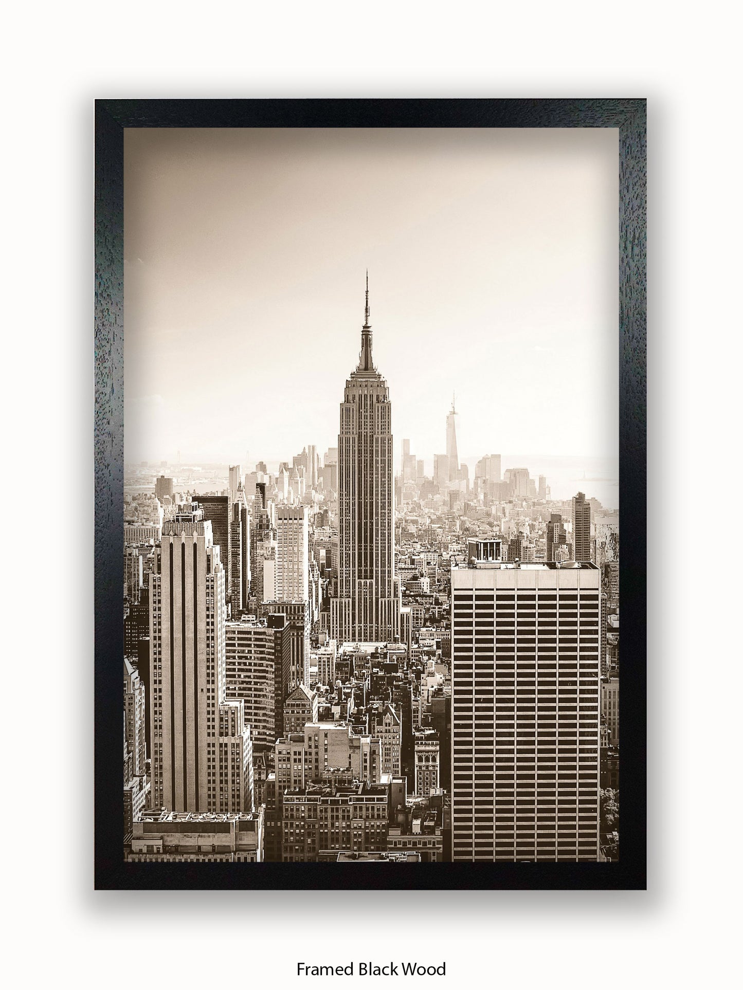 New York At Dawn Sepia Poster