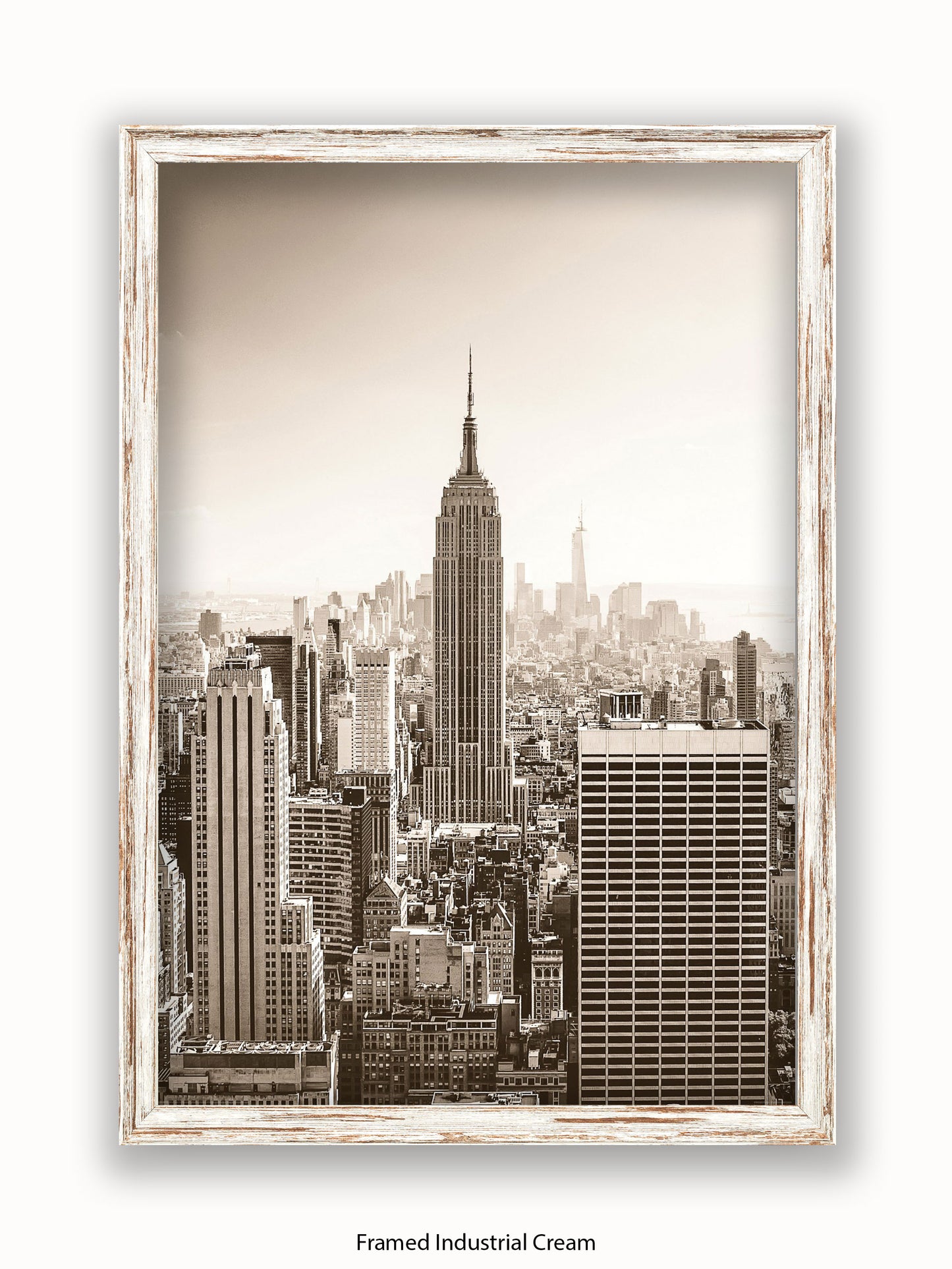 New York At Dawn Sepia Poster