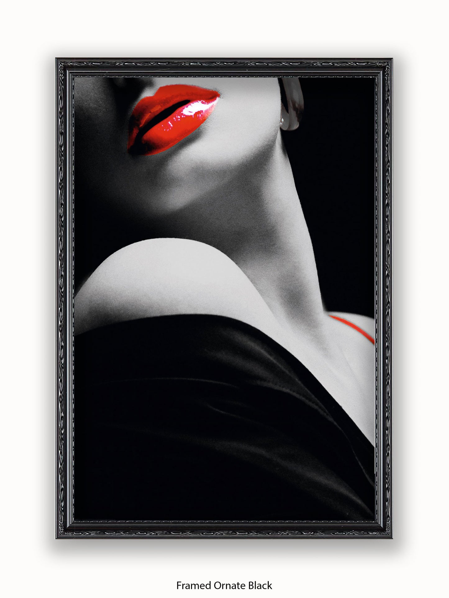 Lips In Red Vogue Style Poster