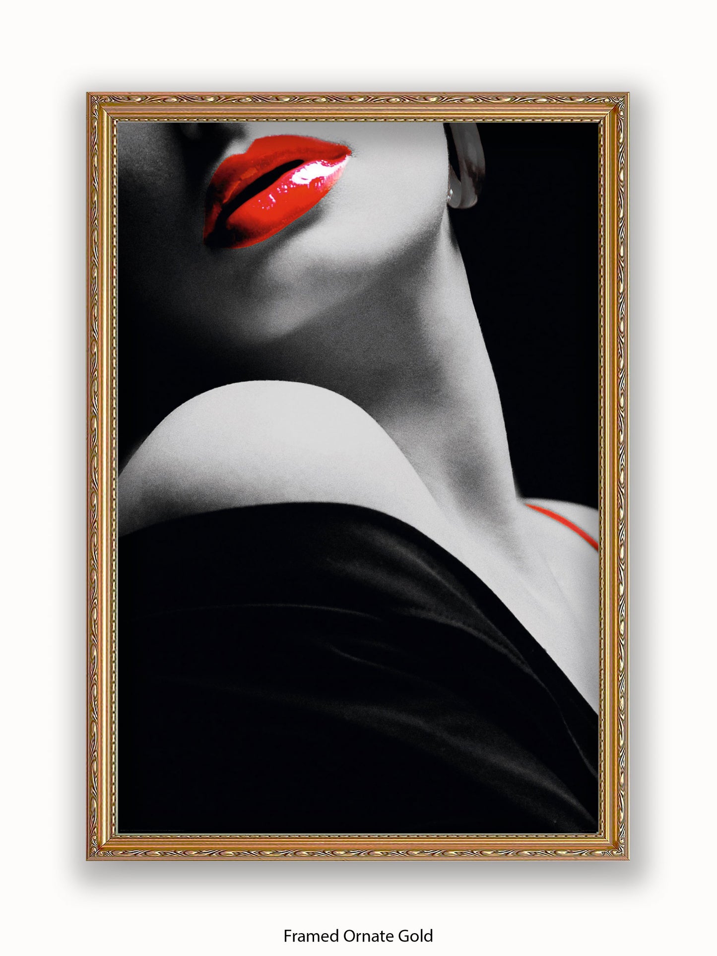 Lips In Red Vogue Style Poster