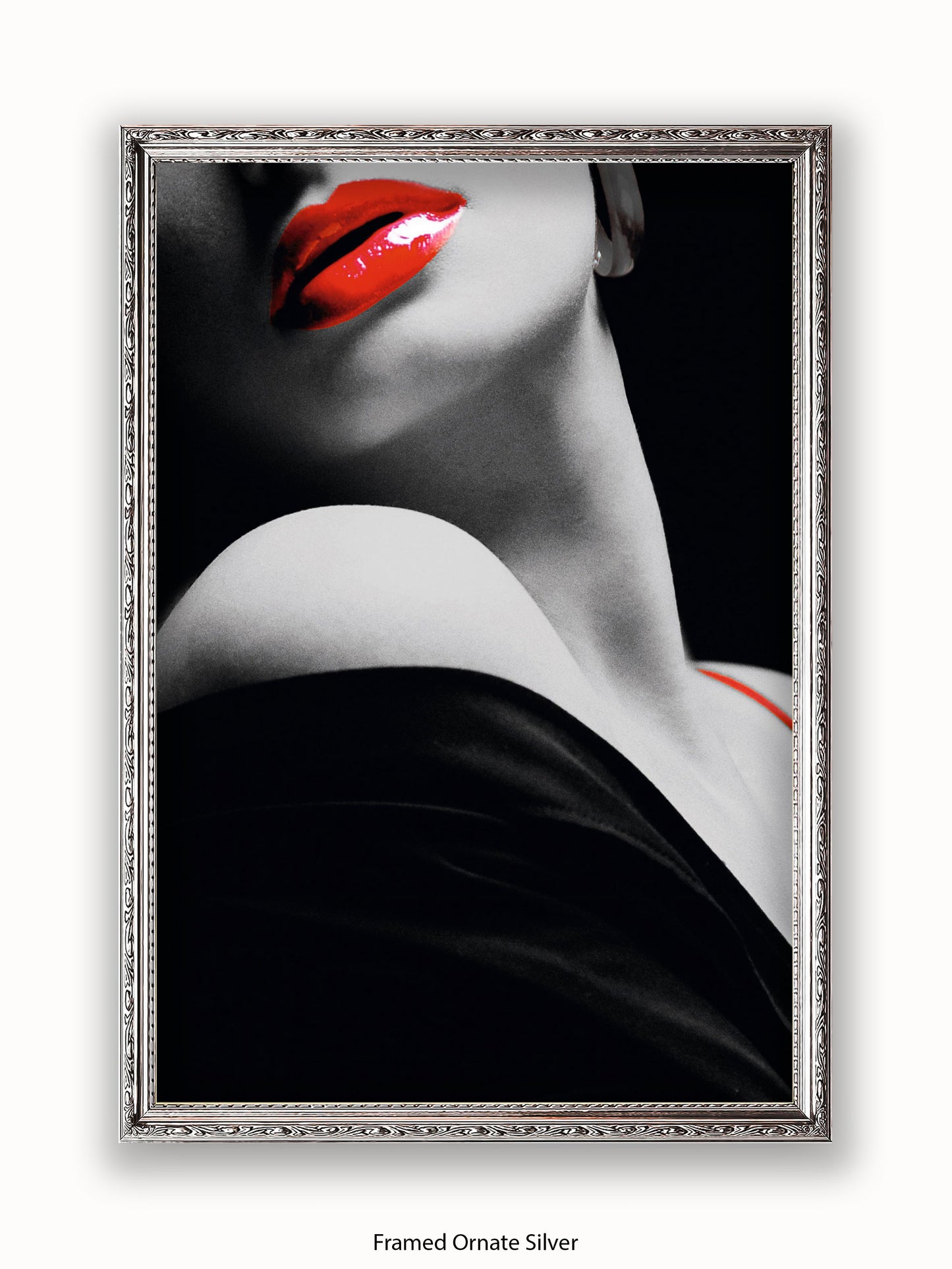 Lips In Red Vogue Style Poster