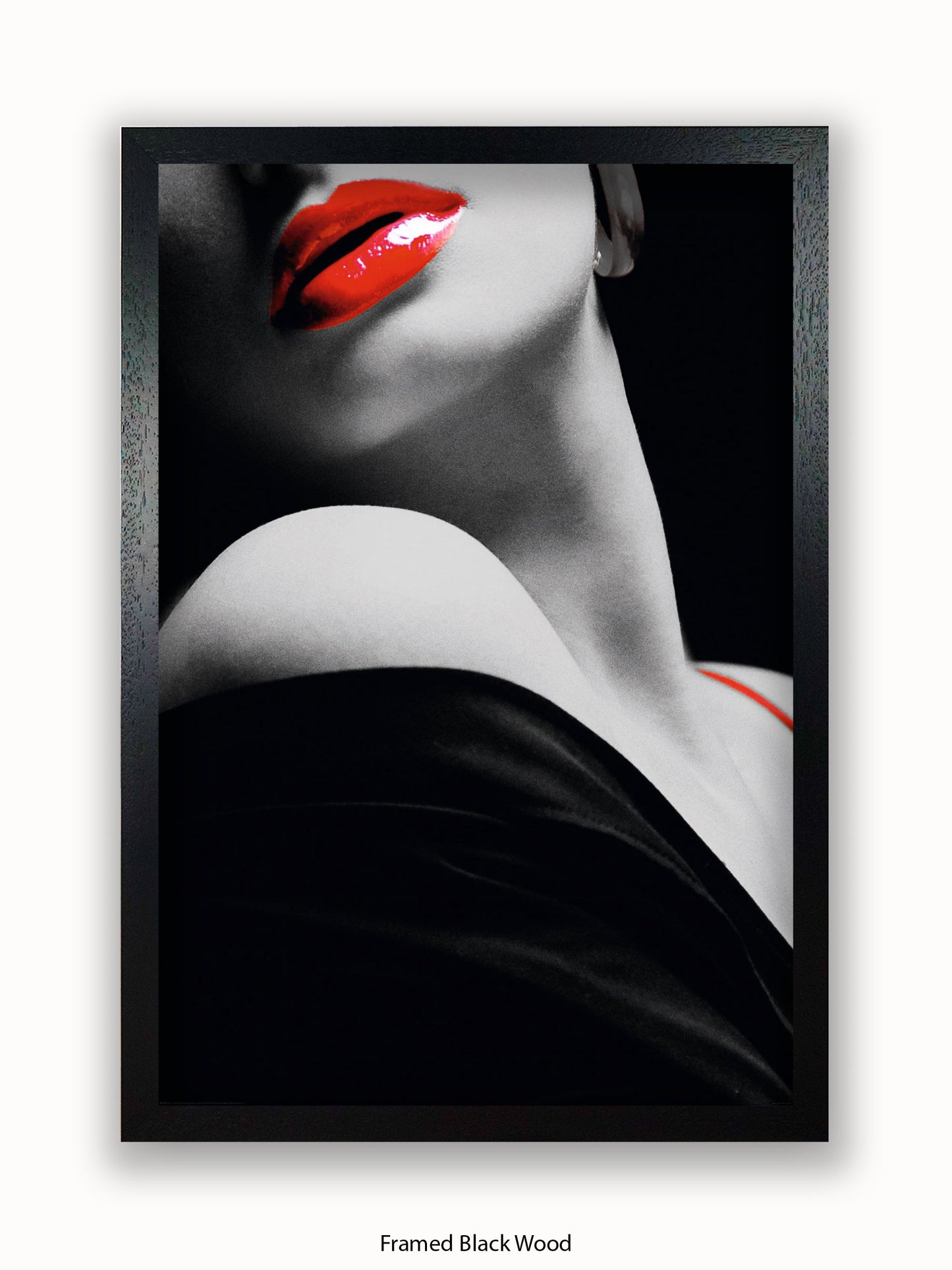 Lips In Red Vogue Style Poster