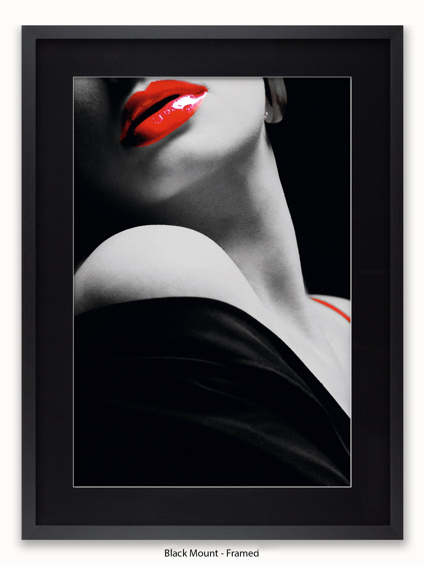 Lips In Red Vogue Style Poster