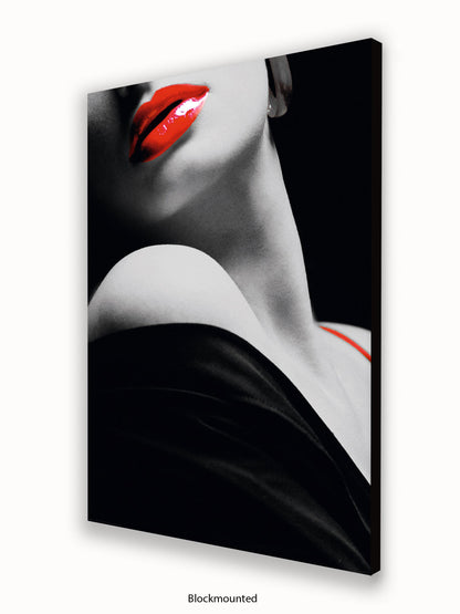 Lips In Red Vogue Style Poster